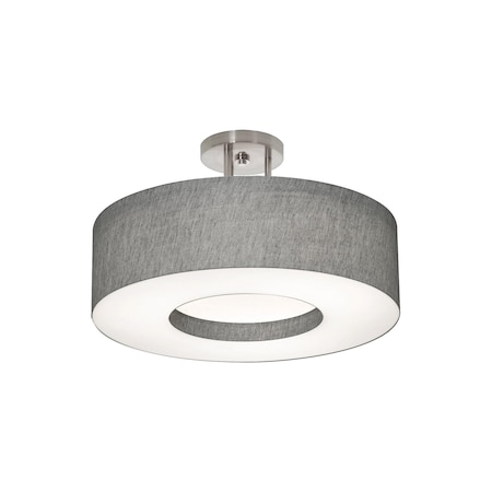 Afx Montclair 13" LED Semi-Flush - Grey MCF1214LAJUD-GYSF